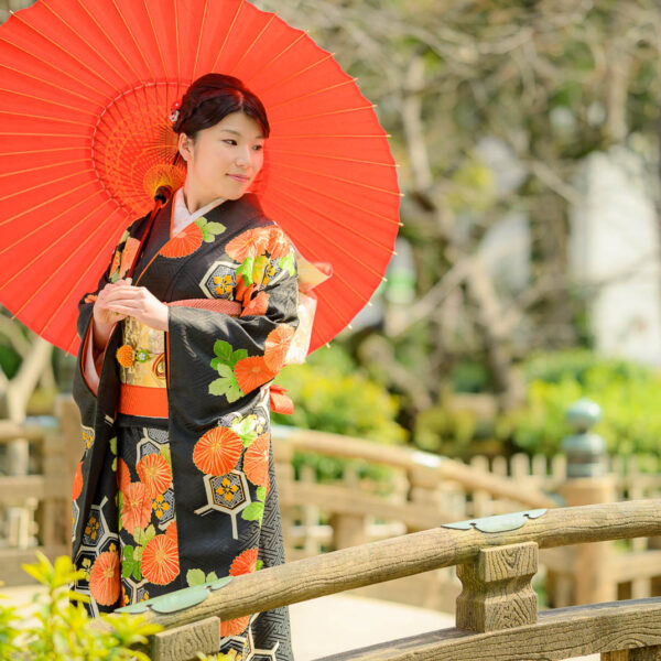 前撮り|和装|名古屋|北徳|成人式|中村公園|和装ロケーションフォト