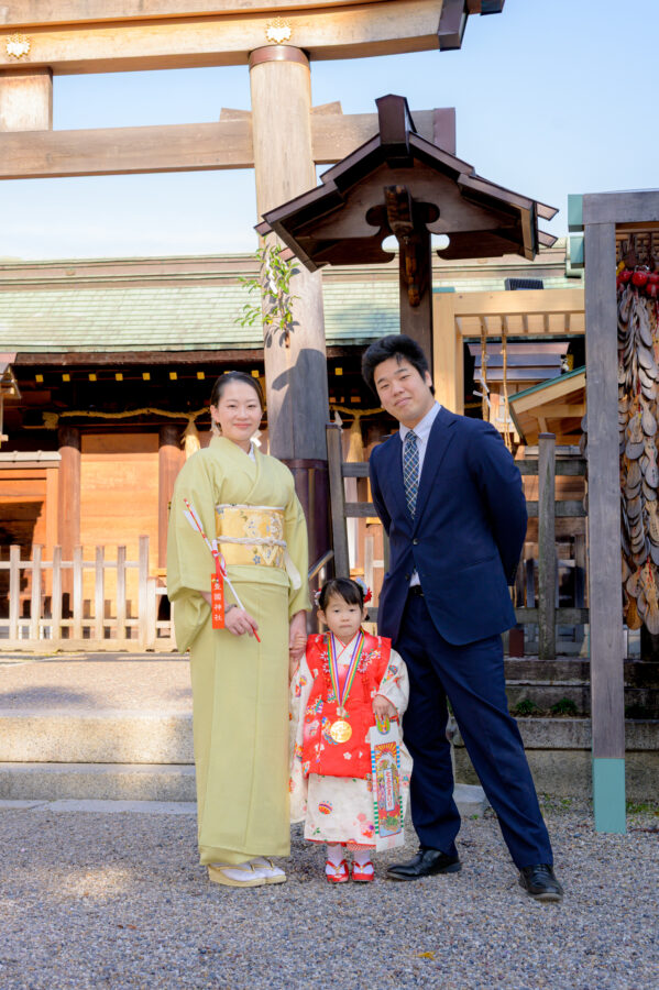  お宮参り｜七五三｜和装｜名古屋｜北徳｜中村公園｜家族写真