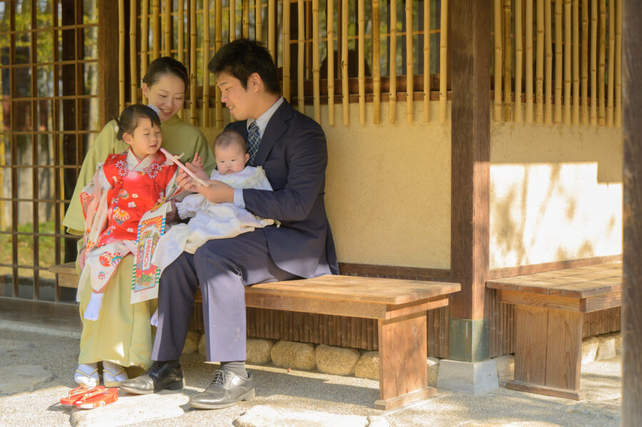 お宮参り|七五三|和装|名古屋|北徳|中村公園|家族写真
