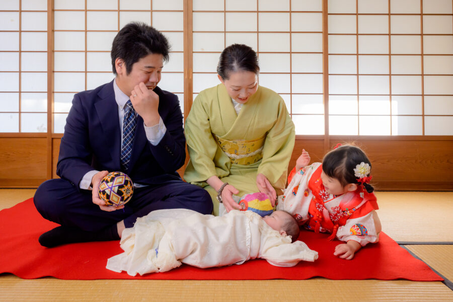  お宮参り｜七五三｜和装｜名古屋｜北徳｜中村公園｜家族写真