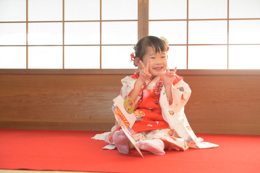 お宮参り|七五三|和装|名古屋|北徳|中村公園|家族写真