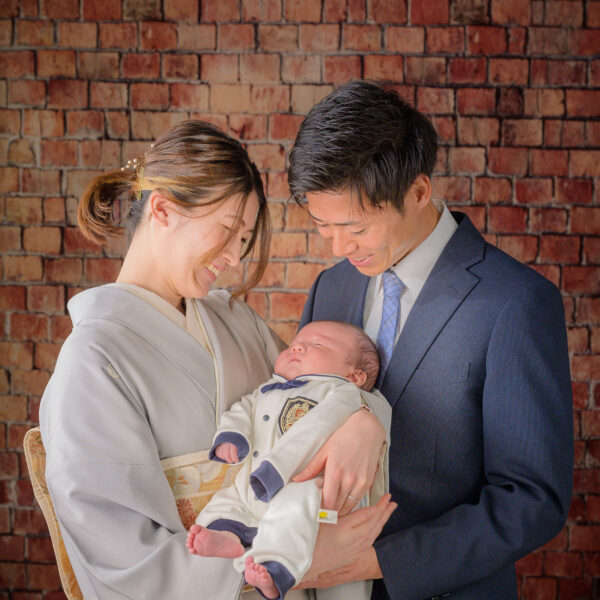 お宮参り|和装|名古屋|北徳|スタジオ|家族写真