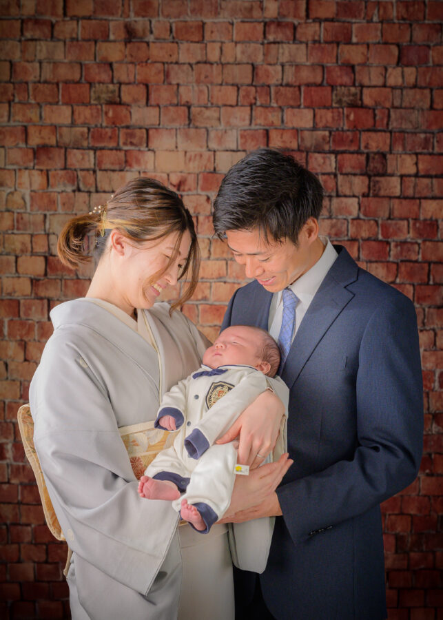 お宮参り｜和装｜名古屋｜北徳｜スタジオ｜家族写真