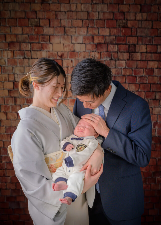 お宮参り｜和装｜名古屋｜北徳｜スタジオ｜家族写真