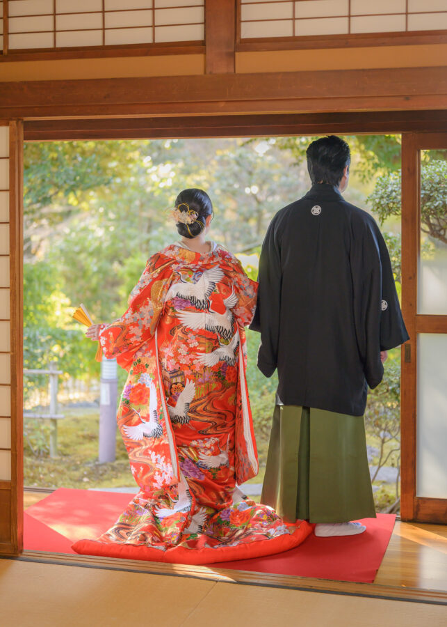 前撮り｜和装｜フォトウェディング｜名古屋｜北徳｜中村公園｜後ろ姿