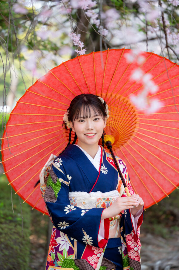 成人記念｜番傘｜振袖｜名古屋｜北徳｜ ロケーションフォト