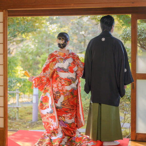 前撮り｜和装｜フォトウェディング｜名古屋｜北徳｜中村公園｜後ろ姿